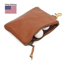 Golf Tee Pouch Leather Golf Ball Storage Bag Golf Waist Holder Bag US