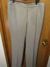 WOMENS KASPER LINED GRAY PANTS SIZE 12 INSEAM 32" WAIST FLAT 18"