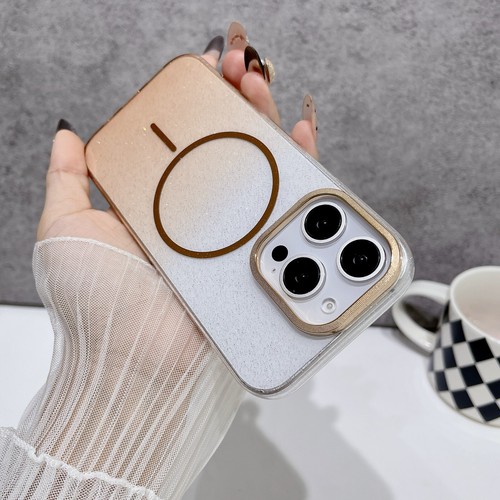 Shockproof Bling Gradient Magnetic Clear Case for iPhone 16 Pro Max 16e 15 - 第 5/13 張圖片