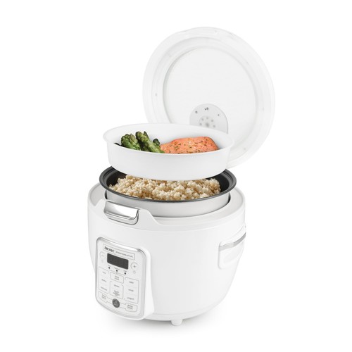 Arrocera eléctrica Aroma de 20 tazas, cocina digital blanca - Imagen 2 de 6