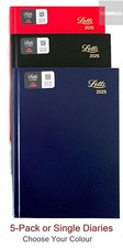 2025 Letts Diaries A4 Day to Page Daily Planner Diary Hardback 1-5 PK CHEAP SALE