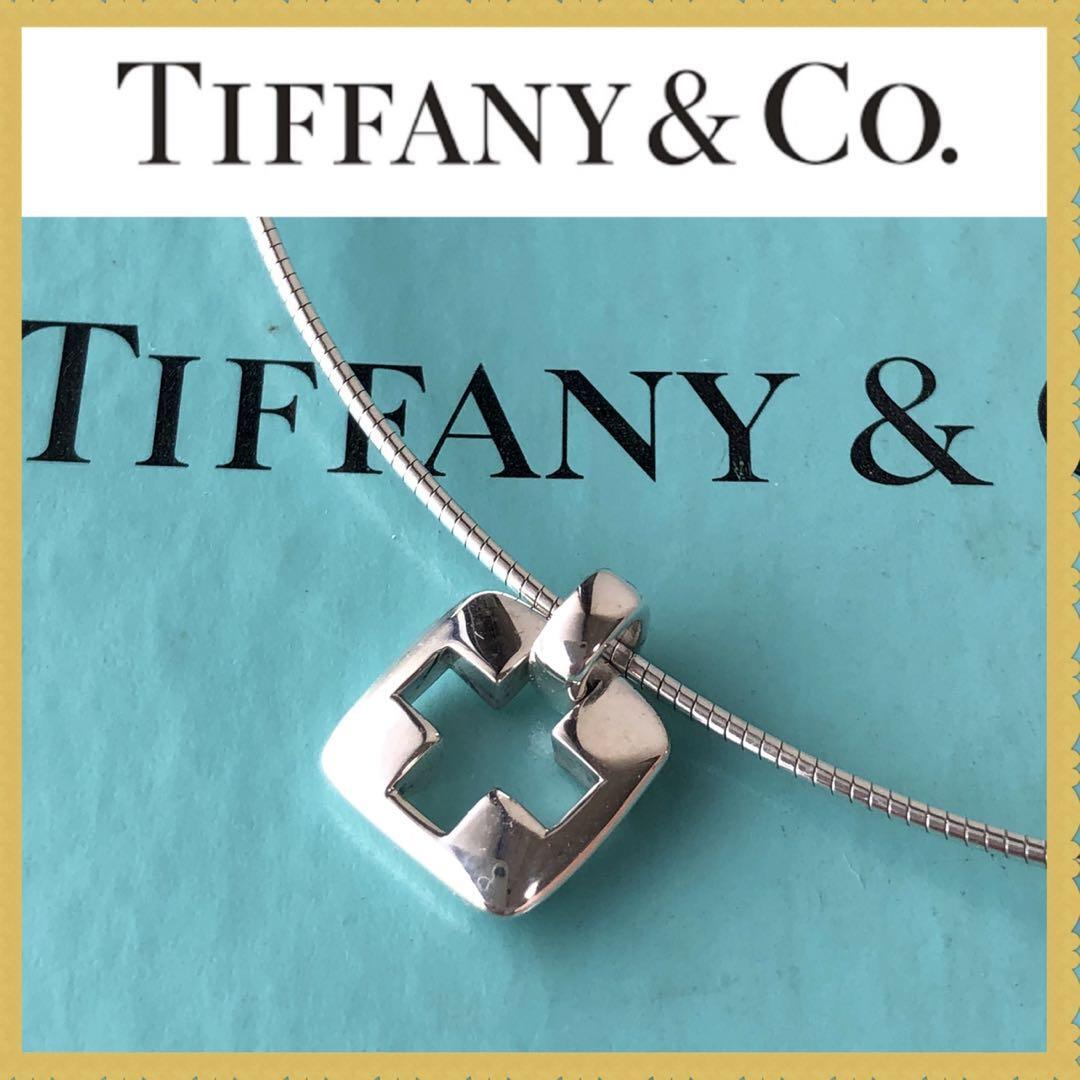 Japan Used Necklace] Tiffany Cross Necklace Choker Silver 925 | eBay