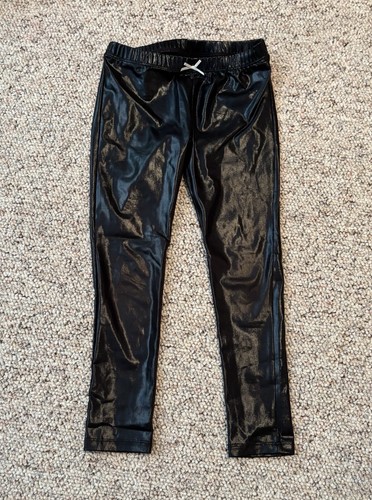 Pink Chicken Faux Leather Leggings Size 6 EUC