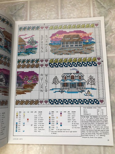 Leisure Arts Cross Stitch Magazine October 1990 26 Projects - Picture 3 of 3