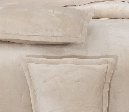 Velvet Quilted Bedspread Bed Throw & Pillow Shams Double King Size Bedding Set - Picture 34 of 46