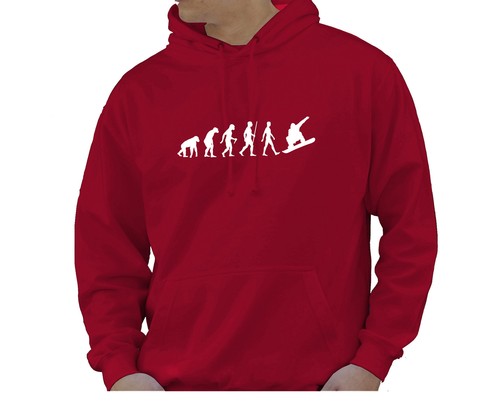 Adult Unisex Kids Evolution Hoodie Ape To Man Evo Snowboard Hoody - Picture 4 of 6