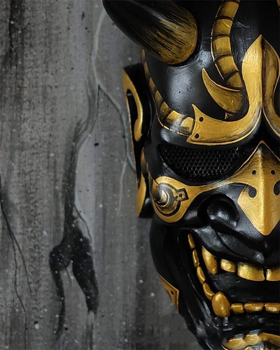 Japanische Hannya Maske Teufel Dämon Oni Samurai Prajna Latex Cosplay Requisite Halloween - Bild 6 von 9