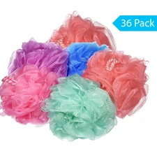 Exfloliating Gentle Shower Bath Loofah Sponge Large Mesh Bulk Case of 36