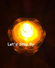 24 LED Amber SUBMERSIBLE Wedding Party Decorate Vase Table Candle Tea Light