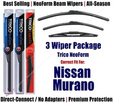 3-Pack Wipers Front & Rear NeoForm - fit 2007 Nissan Murano - 16260/180/14B