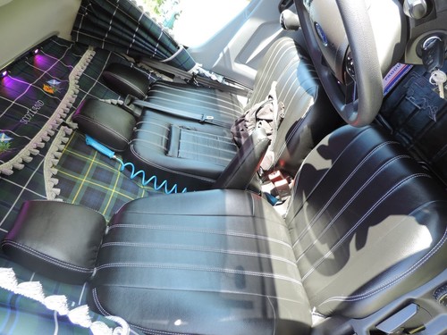 FORD TRANSIT CUSTOM 2013-2021 Van Seat Covers- PVC Leather X121BK-GY - Picture 2 of 12