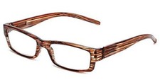 Calabria 757 Reading Glasses w/Striped Designs Matching Case in Tangerine 3.50