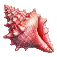 Huge XXXL 30X30cm Colourful Sea Snail Watercolour - Bathroom Wall Decal