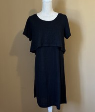 NWT Old Navy Medium Black Medium Maternity Short Sleeve Knit Dress