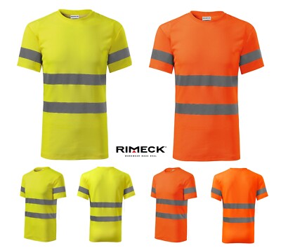 T-Shirt Unisex hochsichtbar Warnschutz Workwear Zertifiziert 3M Reflexstreifen