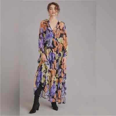 long sleeve floral maxi dress white Ivory Floral Maxi Dress with 3/4 Sleeves