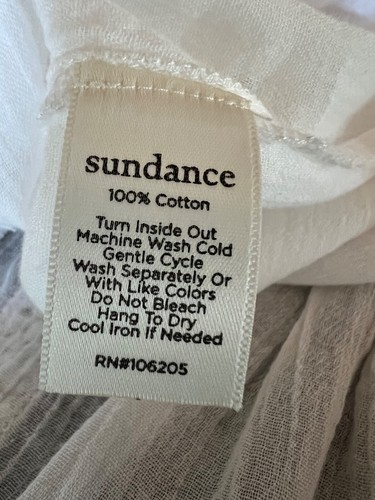 Camicia donna SUNDANCE inserti in pizzo e dettagli pintuck bottoni madreperla TG LG - Foto 21 di 21
