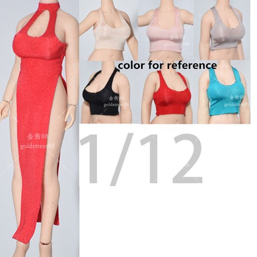 1:12 Female Vest Dress Skirt Outfit Clothes For 6inch TBLeague Figure Body Dolls - Picture 1 of 54