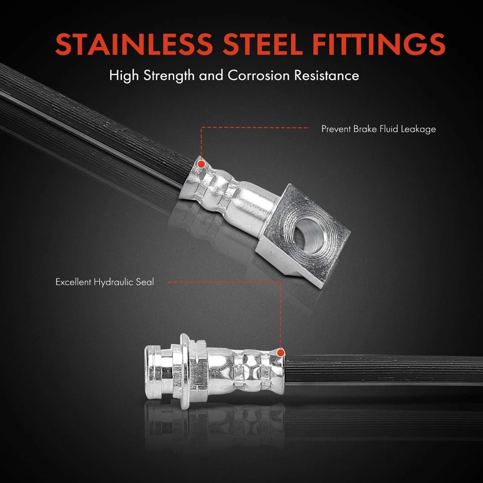 2x Manguera hidráulica de freno trasero izquierdo y derecho para Saturn SC SC1 SC2 SL SL1 SL2 SW1 Foto 4 de 4