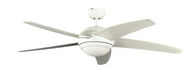Leiser Deckenventilator Mit Fernbedienung Decken LüFter Mit Leuchte Weiß 132 Cm-image