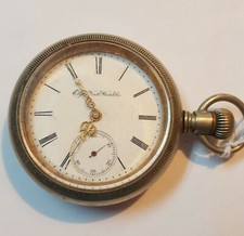 Antique 1888 Elgin Pocket Watch, G.M. Wheeler, 15 Jewels, 18 Size, IL Case