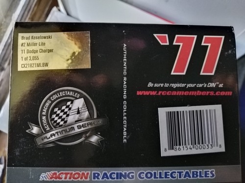 Brad Keselowski 1/24 2011 #2 Miller Lite Dodge Charger Autographed - Picture 9 of 10