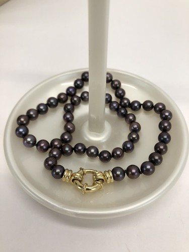 Peacock Pearls Necklace And Bracelet With 14k Hardware And Beads - Picture 8 of 12