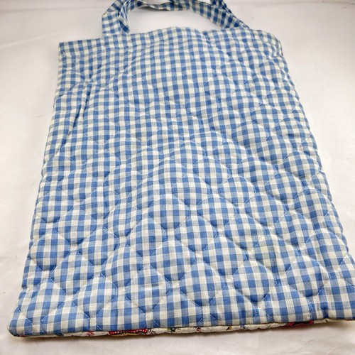 Vintage handgefertigte gesteppte Tragetasche Puppe Bett tragen alle Kissen Hollie Hobbie Gingham - Bild 8 von 10