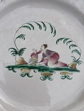 Assiette de Moustiers  Atelier des Frères Ferat Chinois XVIII Eme Siècle Faïence
