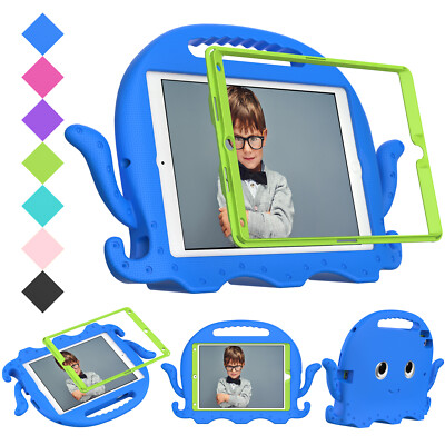 For iPad 5th6th 7th 8th 9th 10th Generation Kids Cartoon Handle Stand Case Cover