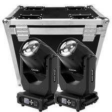 2Pcs 280W 10R Beam Moving Head Light with Flightcase RGBW Gobo Spot DJ Light