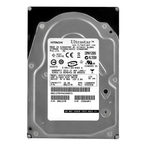 HITACHI UltraStar 15K147 0B21270 HUS151436VL3600 36GB 15K 16MB SCSI U320 3,5'' - Photo 3/3