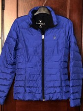 Spyder Down Puffer Jacket Coat Ski Winter Cobalt Blue Lt Weight Size S