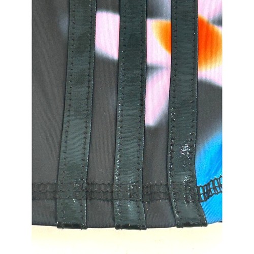 Adidas Allover Print Blur Floral Tights Girl’s XL 16 AK4841 Black Blue Pink Logo - Picture 16 of 16