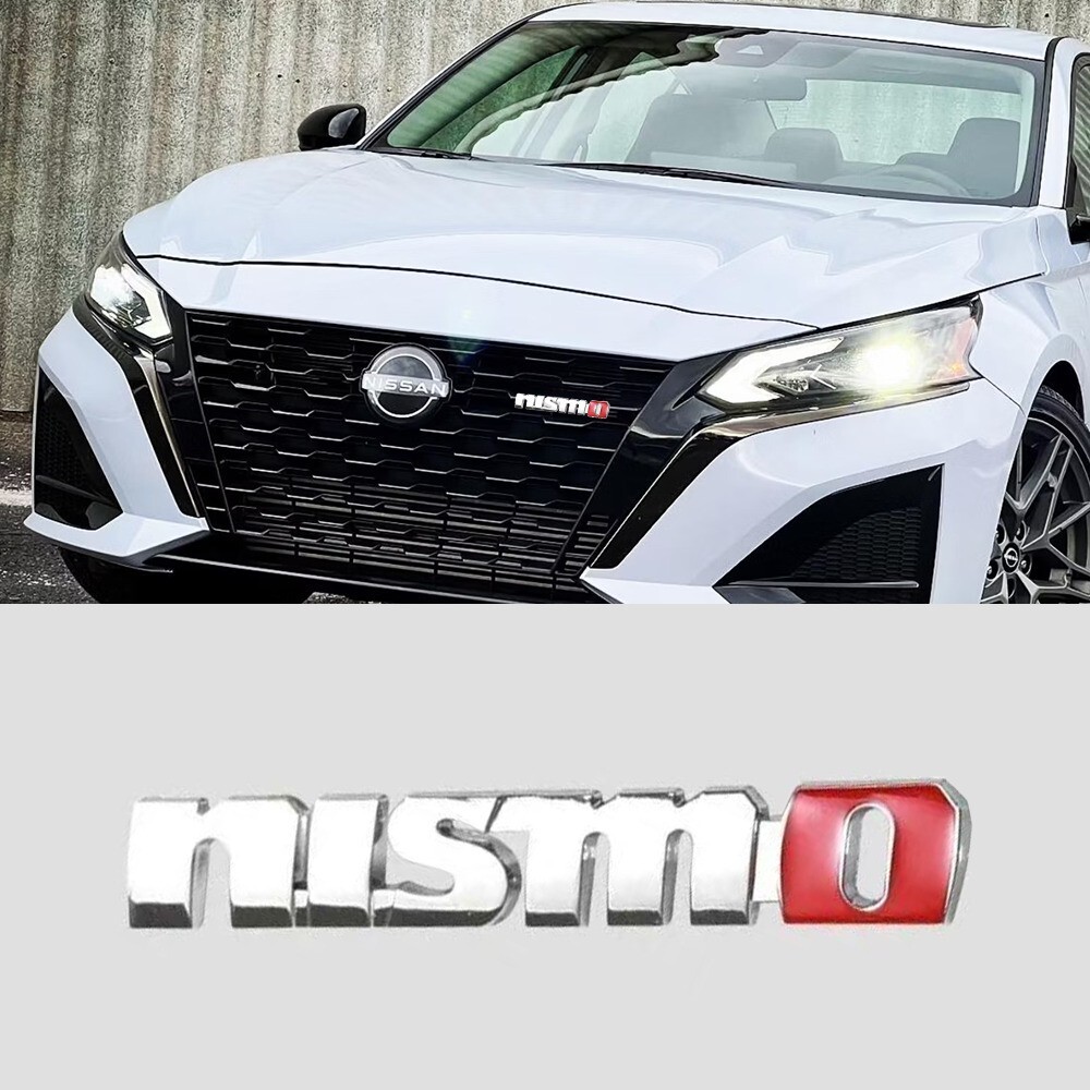 1X Chrome Red Metal NISMO Front Grille Emblem Badge For Nissan