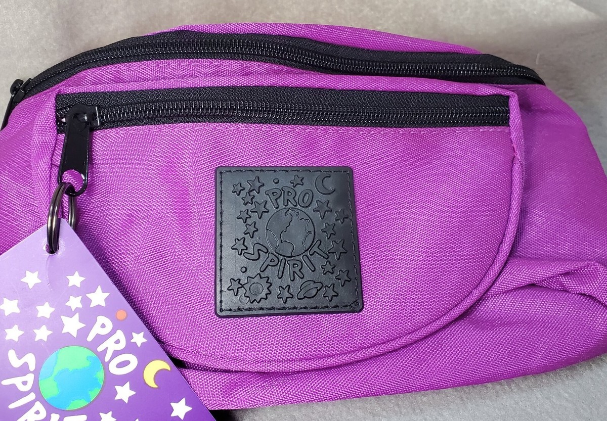 Vintage Purple Fanny Pack Waist Bag Crossbody Retro 80s 90s Pro