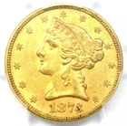 1873 Closed 3 Liberty Gold Half Eagle $5 Coin - PCGS MS62 (BU UNC) - $2750 Value
