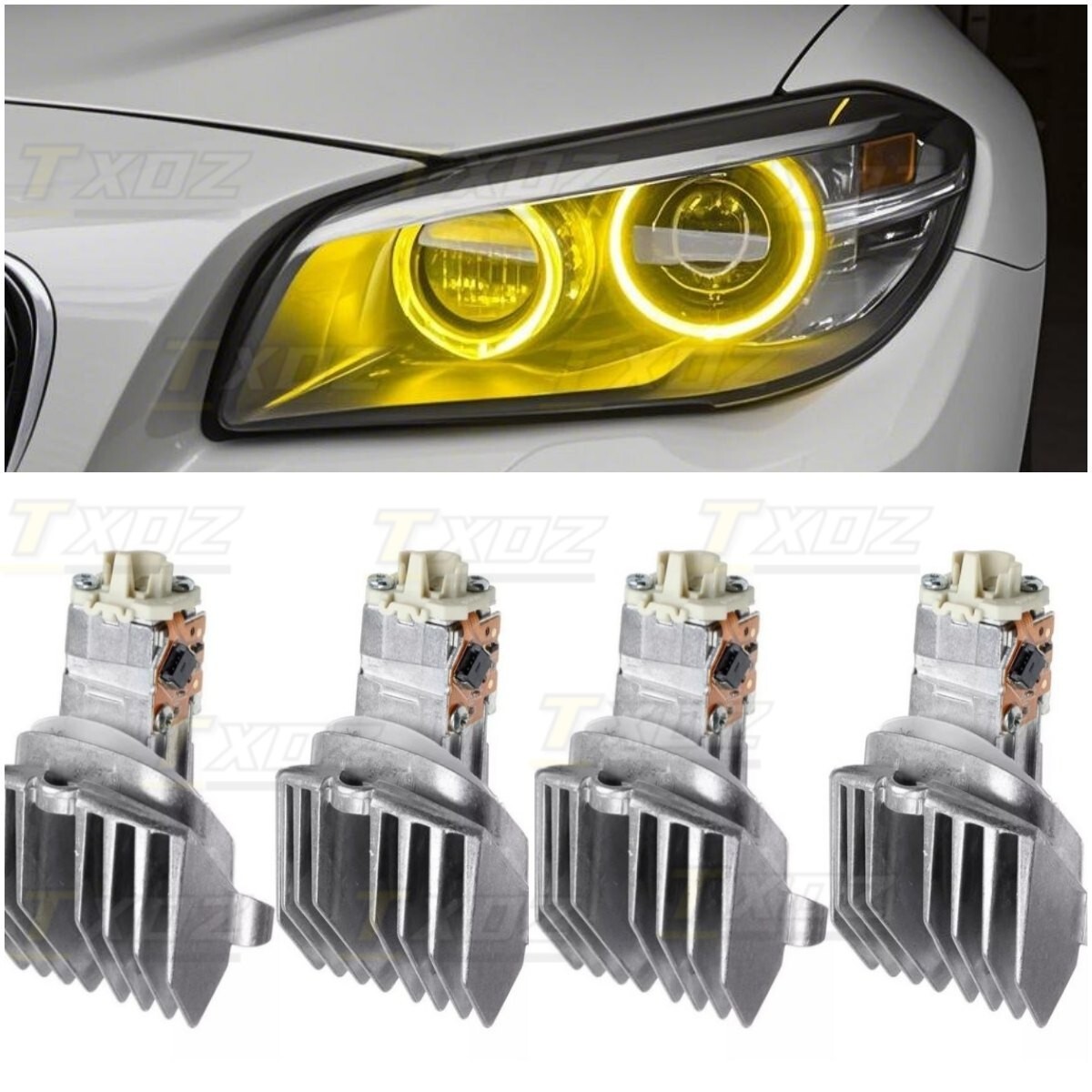 Yellow Angel Eye DRL Modules For BMW F10 F11 LCI 528i 535i 550iX
