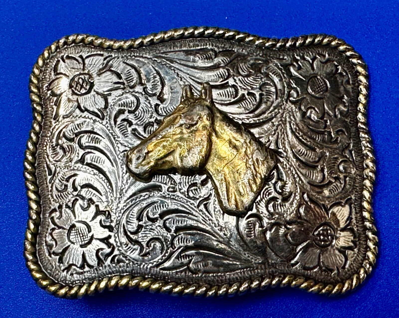Nocona Youth or Cowgirls Horse Head Western two tone Belt Buckle | eBay