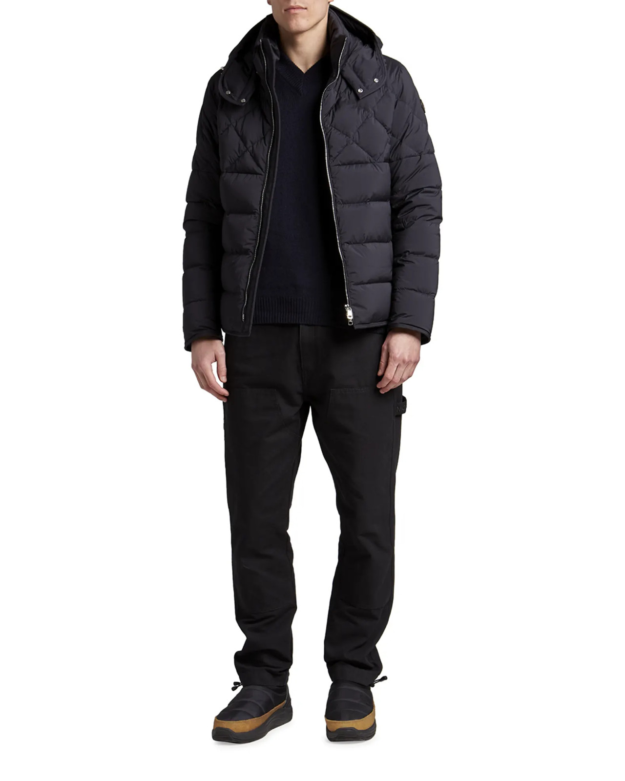 MONCLER Men's Cecaud Quilted Puffer Hooded Jacket NAVY BLACK NWT $20500 image 8