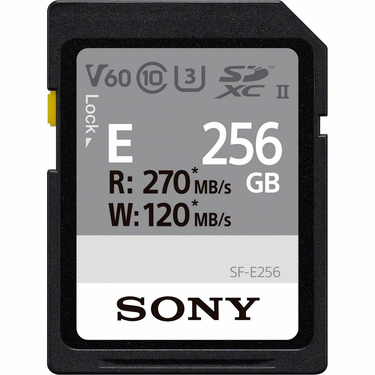 New Sony E Series SF-E256 256GB UHS-II Class 10 U3 4K V60 SDXC SD
