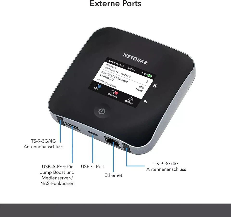 Netgear Nighthawk M2 MR2100 2000mbps 4G Mobile Hotspot WIFI Router Unlocked - Bild 3 von 4