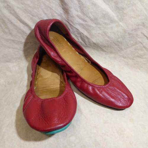 🩰 Tieks by Gavrieli Foldable Ballet Flats sz 9 M Cardinal Red Italian Leather - 第 1/19 張圖片