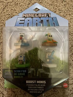 MINECRAFT Earth - Boost Minis 4 Pack NFC Chip AR In-Game Boost!