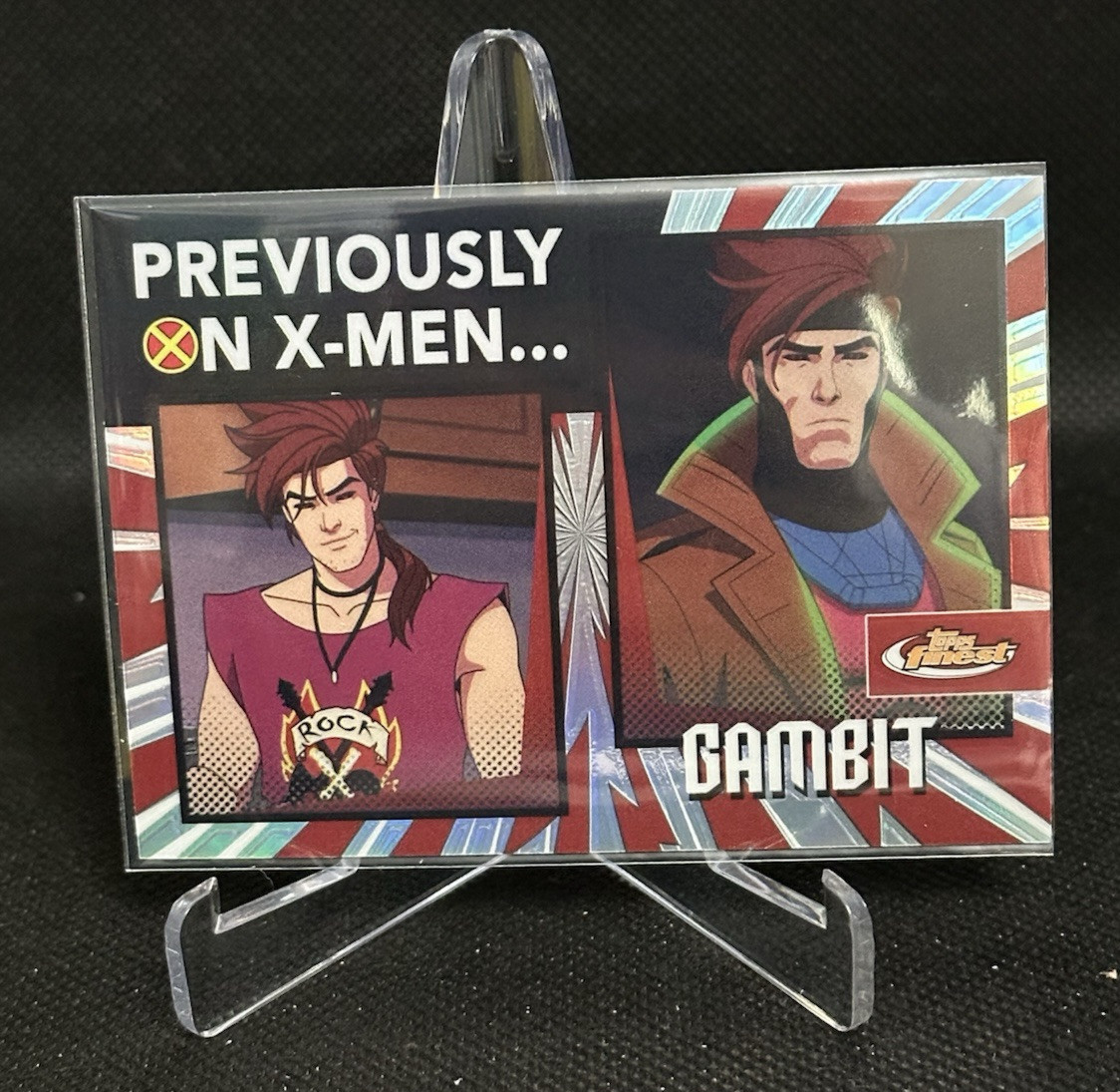 2025 Topps Finest Marvel X-Men '97 Previously on X-Men Gambit PO-25