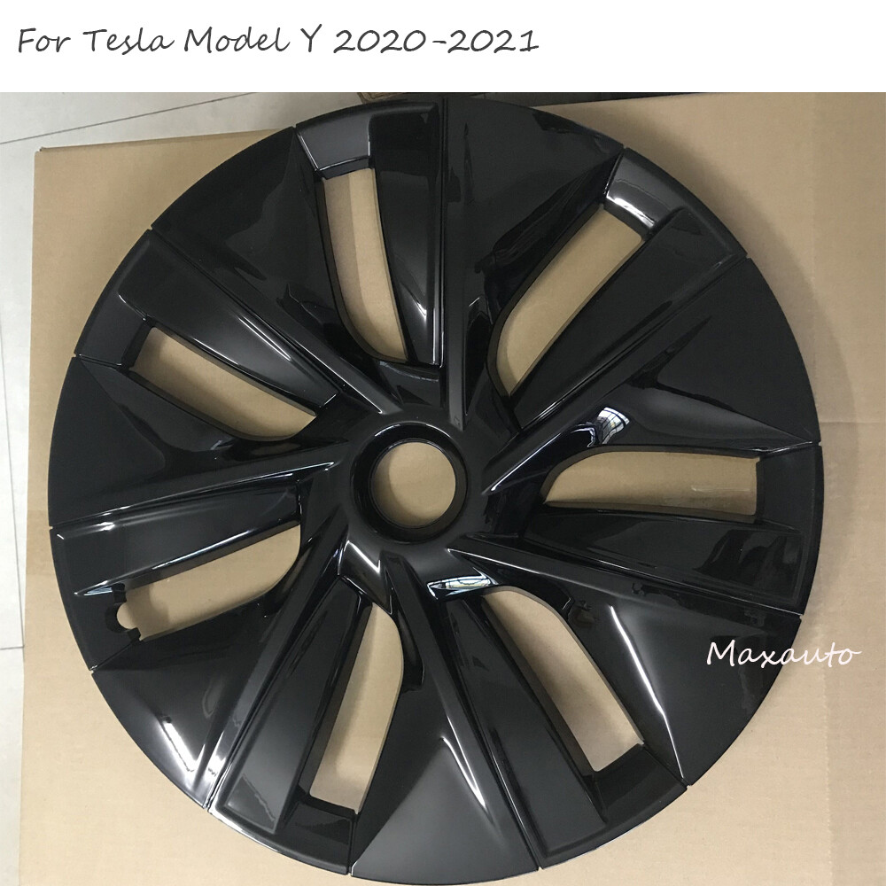 4 X Hubcaps Caps Rim Cover For Tesla Model Y 20202021 19" Wheel Hub All Black eBay