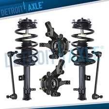 Front Steering Knuckles Wheel Hub Struts Sway Bars for 2007 - 2012 Dodge Caliber