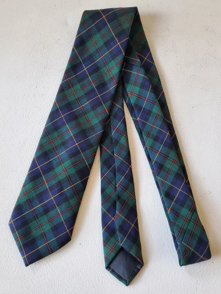 Corbata Pendleton De Colección Para Hombres Multicolor A Cuadros 100% Lana Virgen EE. UU. Foto 2 de 4