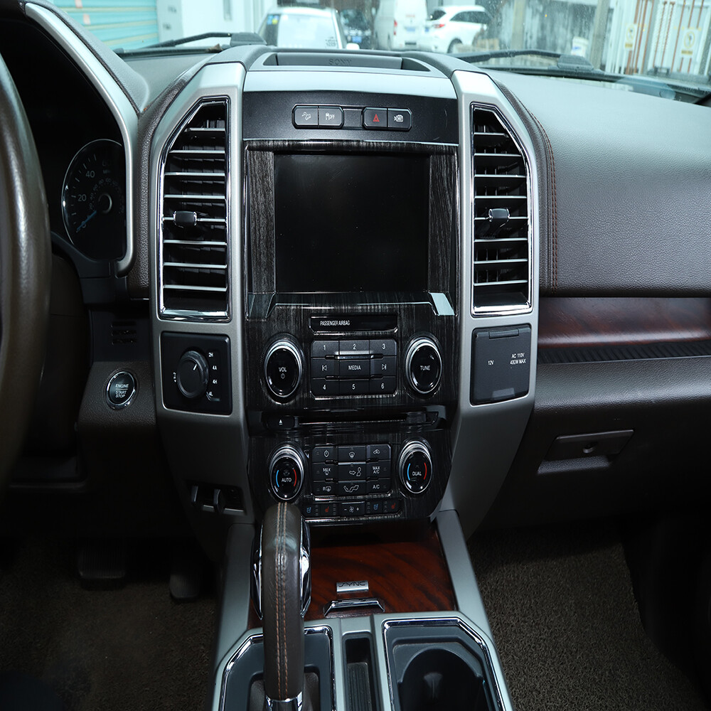 For 15+ Ford F150 Wood Grain Central Control Interior