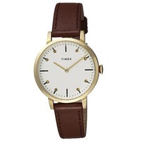 Timex Uhr Midtown Ivory Dial Quarz 36MM TW2V67400 Braun